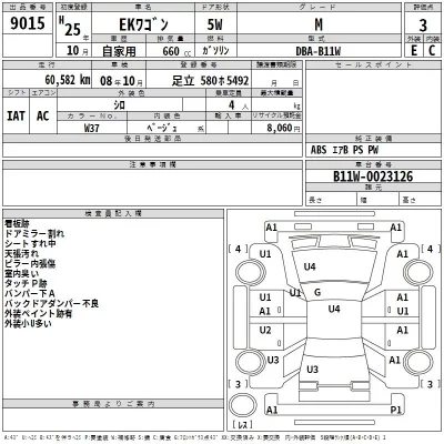 Mitsubishi EK WAGON  с аукциона в Японии