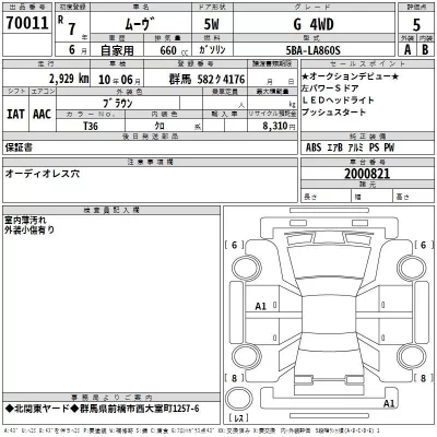 Daihatsu MOVE  с аукциона в Японии