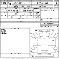 Daihatsu HIJET TRUCK лот № 3022 оценка 4  с аукциона в Японии 2