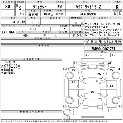 Toyota VOXY  с аукциона в Японии
