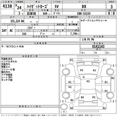 Daihatsu HIJET VAN  с аукциона в Японии