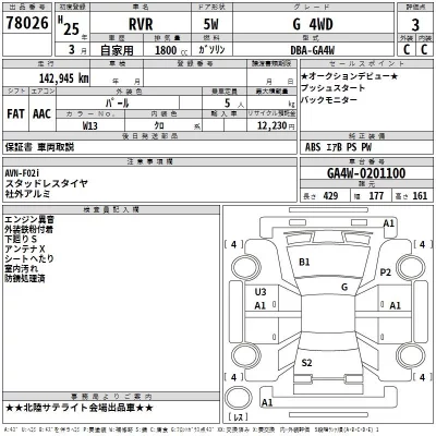Mitsubishi RVR  с аукциона в Японии