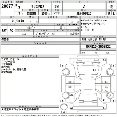 Toyota YARIS CROSS  с аукциона в Японии