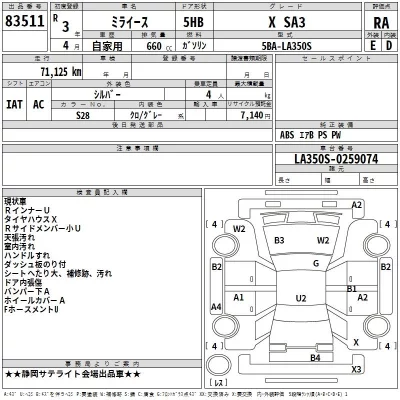 Daihatsu MIRA E S  с аукциона в Японии