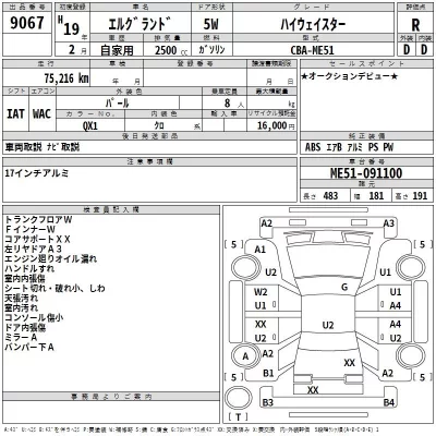 Nissan ELGRAND  с аукциона в Японии