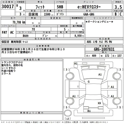 Honda FIT  с аукциона в Японии