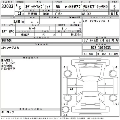 Honda ODYSSEY  с аукциона в Японии