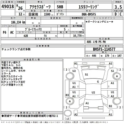 Mazda AXELA  с аукциона в Японии