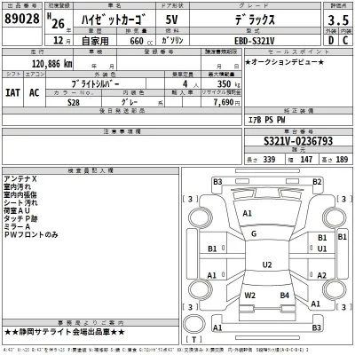 Daihatsu HIJET VAN  с аукциона в Японии