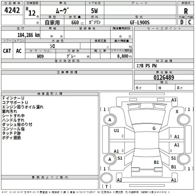 Daihatsu MOVE  с аукциона в Японии
