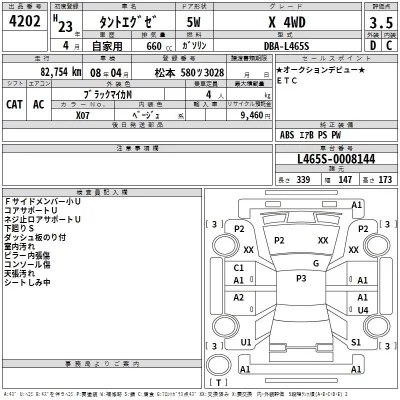 Daihatsu TANTO EXE  с аукциона в Японии