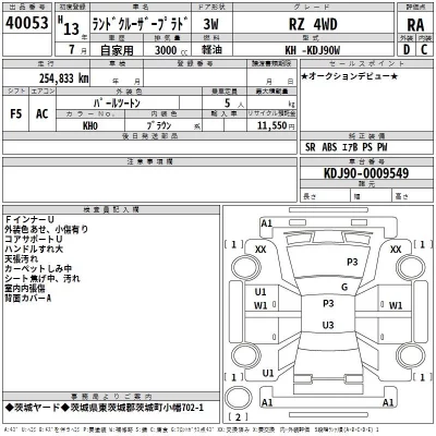 Toyota LAND CRUISER PRADO  с аукциона в Японии