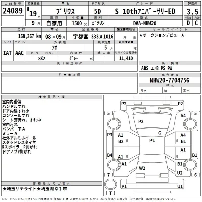 Toyota Prius  с аукциона в Японии