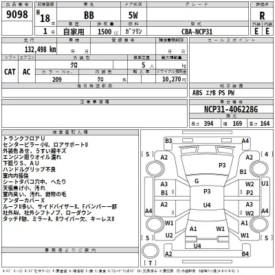 Toyota BB  с аукциона в Японии