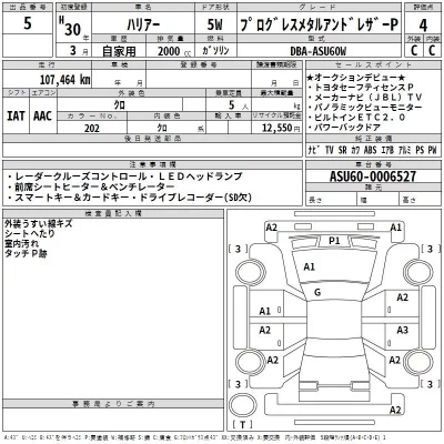 Toyota HARRIER  с аукциона в Японии