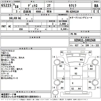 Hino DUTRO  с аукциона в Японии