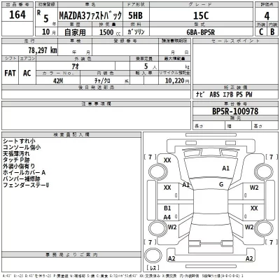 Mazda MAZDA3  с аукциона в Японии
