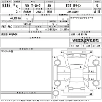 Volkswagen T-ROC лот № 8118 оценка 5  с аукциона в Японии 2