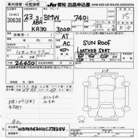 BMW 7-Series лот № 30638 оценка 3.5  с аукциона в Японии 9