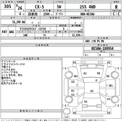 Mazda CX-5  с аукциона в Японии