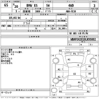 BMW X5 SERIES лот № 65 оценка 3  с аукциона в Японии 2