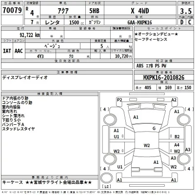 Toyota AQUA  с аукциона в Японии