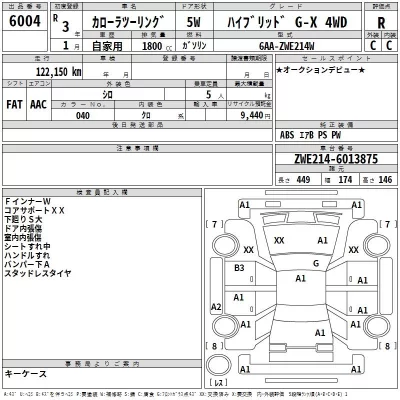 Toyota COROLLA TOURING  с аукциона в Японии