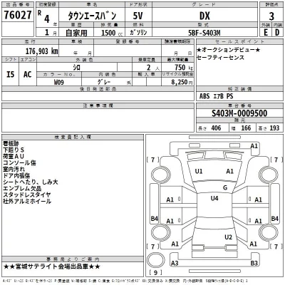 Toyota TOWN ACE VAN  с аукциона в Японии