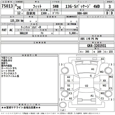 Honda FIT  с аукциона в Японии