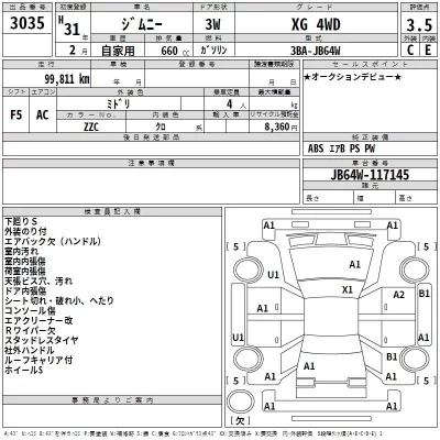 Suzuki JIMNY  с аукциона в Японии