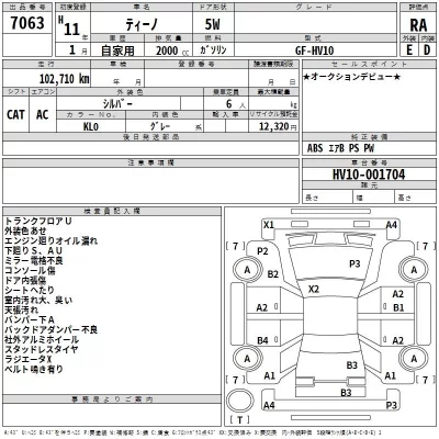 Nissan TINO  с аукциона в Японии