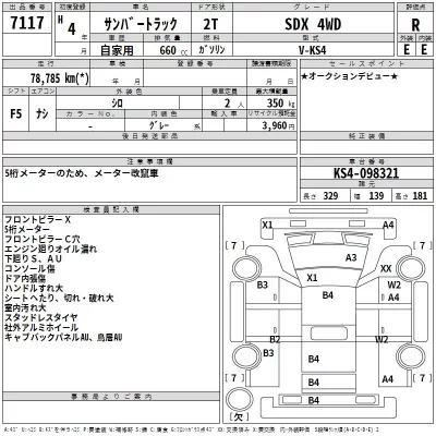 Subaru SAMBAR  с аукциона в Японии