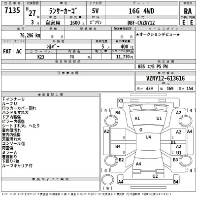 Mitsubishi LANCER VAN  с аукциона в Японии
