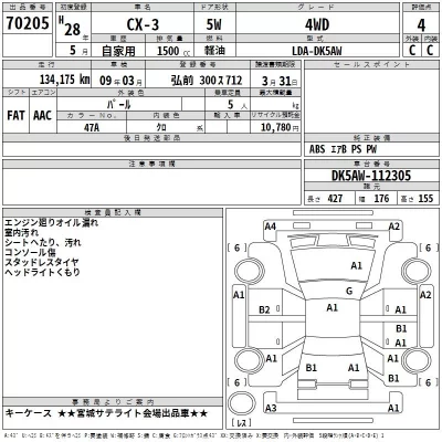 Mazda CX-3  с аукциона в Японии