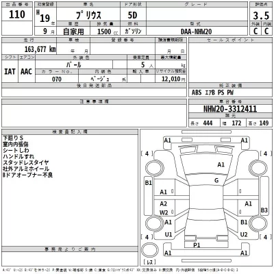 Toyota Prius  с аукциона в Японии