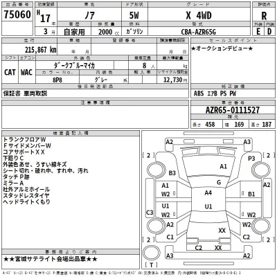 Toyota NOAH  с аукциона в Японии