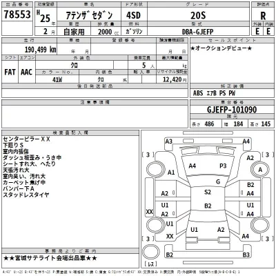 Mazda ATENZA SEDAN  с аукциона в Японии