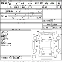 Subaru IMPREZA лот № 78095 оценка RA  с аукциона в Японии 2