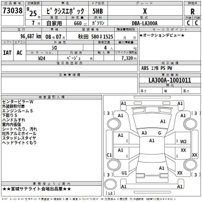 Toyota PIXIS EPOCH  с аукциона в Японии