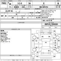 Toyota SIENTA лот № 7002 оценка R  с аукциона в Японии 2