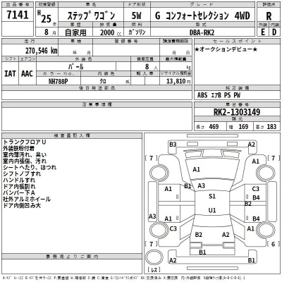 Honda STEP WAGON  с аукциона в Японии