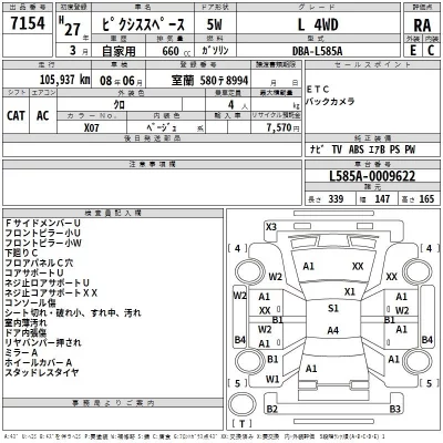 Toyota PIXIS SPACE  с аукциона в Японии