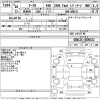 Toyota MARK X лот № 7194 оценка 3.5  с аукциона в Японии 2