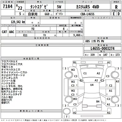 Daihatsu TANTO EXE  с аукциона в Японии