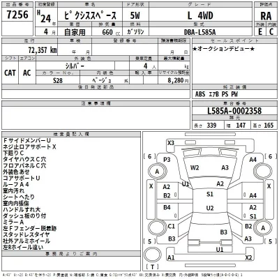 Toyota PIXIS SPACE  с аукциона в Японии