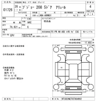 Peugeot 208 лот № 1726 оценка 4  с аукциона в Японии 8