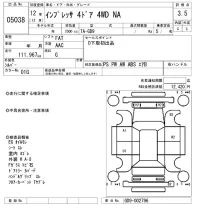 Subaru IMPREZA лот № 5038 оценка 3.5  с аукциона в Японии 8