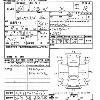 Suzuki MRWAGON  с аукциона в Японии
