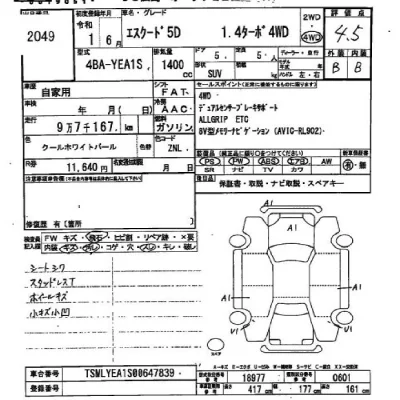 Suzuki ESCUDO  с аукциона в Японии