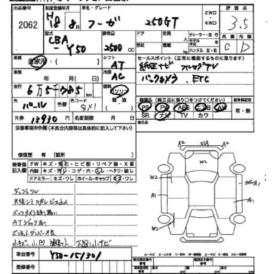 Nissan FUGA  с аукциона в Японии
